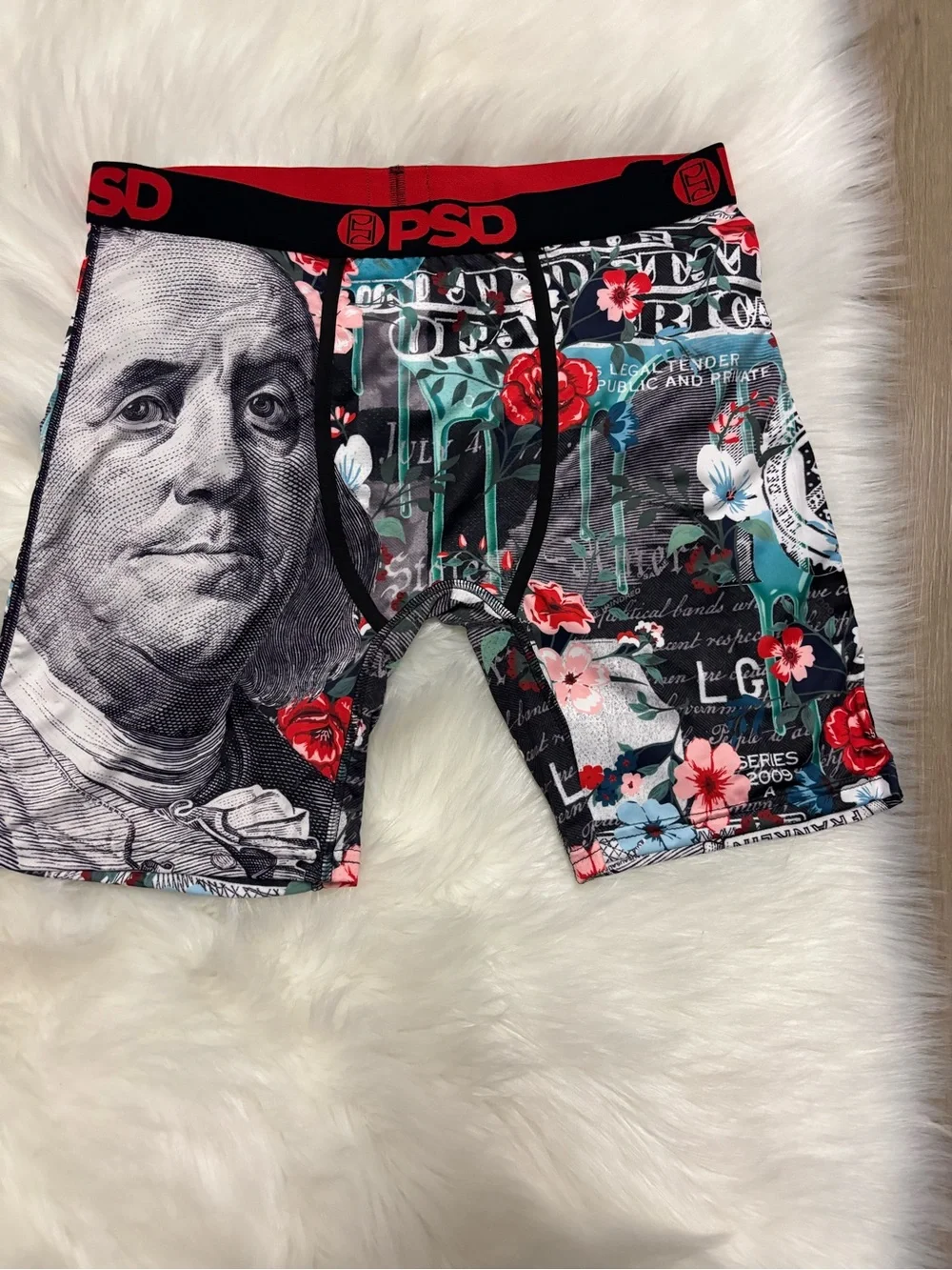 PSD Money & Floral Boxer Briefs -‎ Black, Red, Teal, White